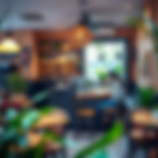 Charming coffee shop interior showcasing unique decor