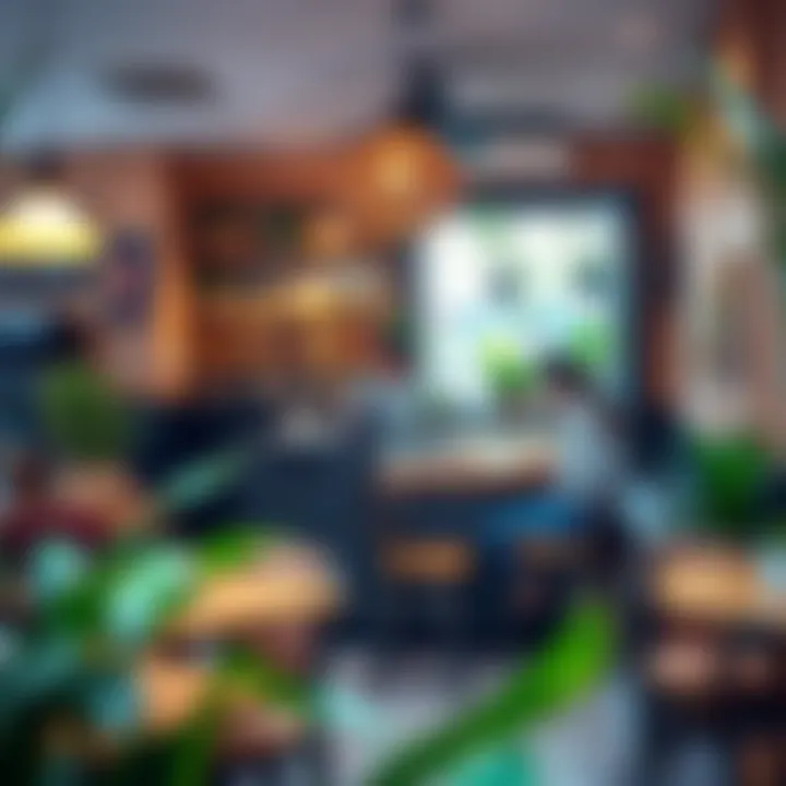 Charming coffee shop interior showcasing unique decor