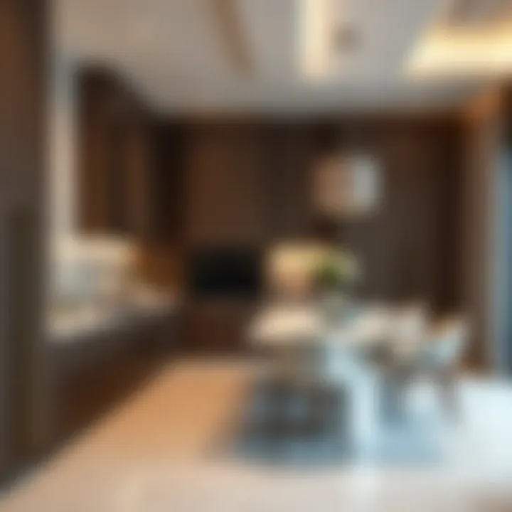Elegant kitchen design in Address Boulevard floor plans