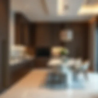 Elegant Kitchen Design Elegant kitchen design in Address Boulevard floor plans