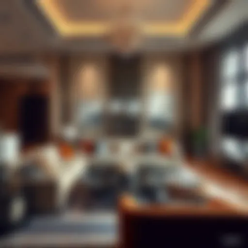 Luxurious living space layout in Address Boulevard
