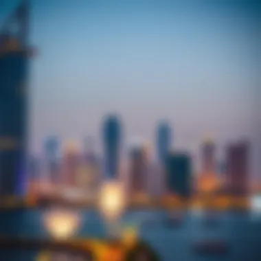 Skyline of Address Fountain Views in Dubai Stunning skyline view of Address Fountain Views