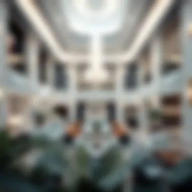 Luxurious lobby space within Al Fahad Building highlighting its upscale amenities