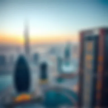 Panoramic view from the top floors of Al Fahad Building revealing Dubai's skyline