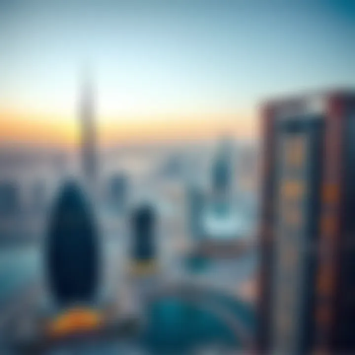 Panoramic view from the top floors of Al Fahad Building revealing Dubai's skyline