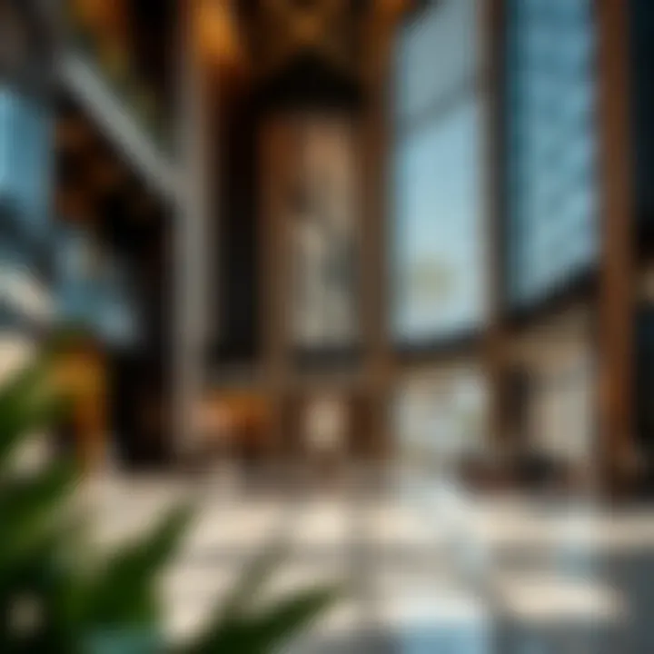 Luxurious lobby area of Al Fattan Park View Tower