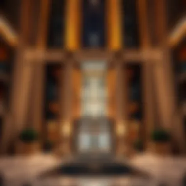 Grand Entrance of Al Habtoor Tower The luxurious entrance of Al Habtoor Tower highlighting its grandeur