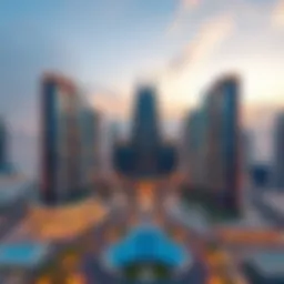A stunning view of Al Hamd Building showcasing its modern architectural design and surrounding skyline