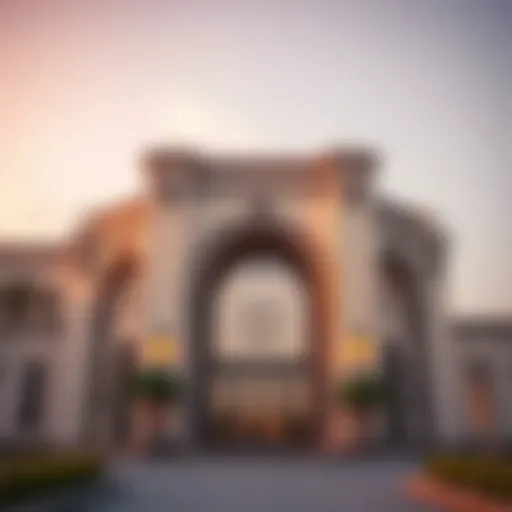 Stunning view of Al Khail Gate showcasing its unique architectural features