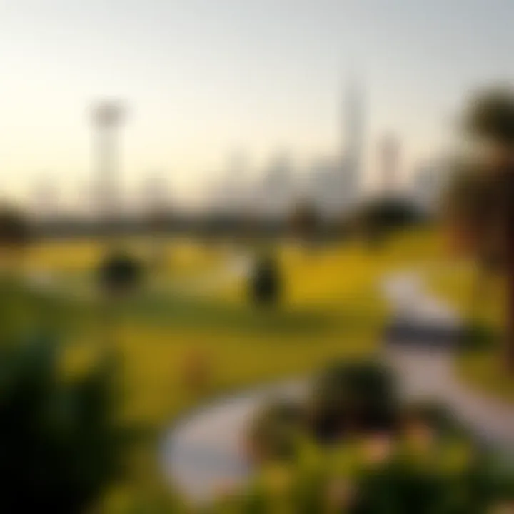 Breathtaking views of the park integrated with the urban skyline