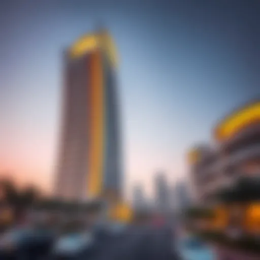 Stunning architectural view of Al Sondos Tower showcasing modern design