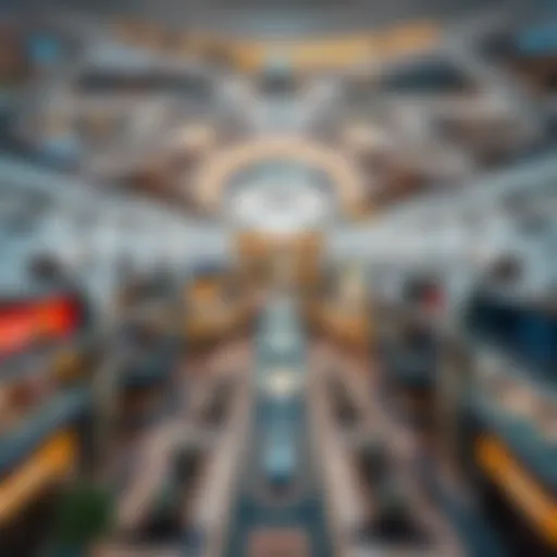 Aerial view showcasing the architectural design of Al Warqa Mall