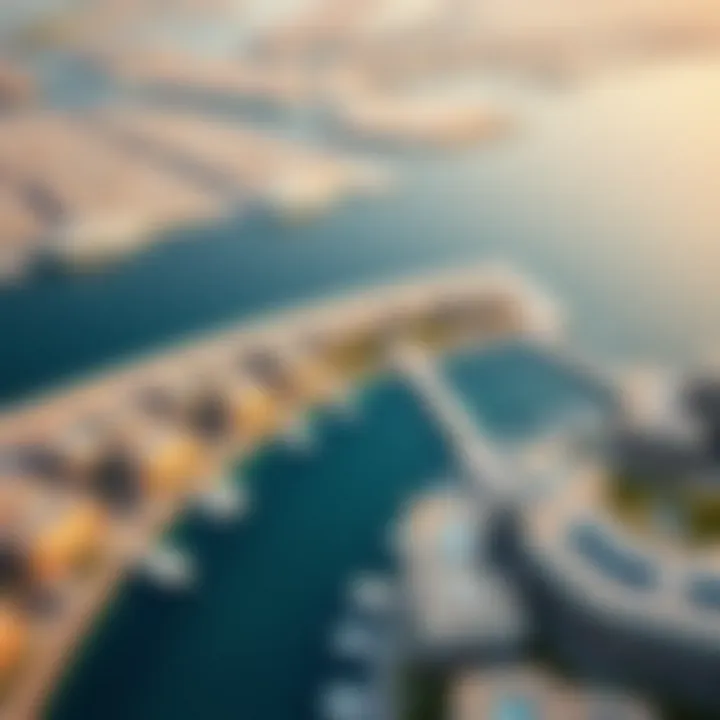 Aerial view of Al Zorah Development's waterfront properties