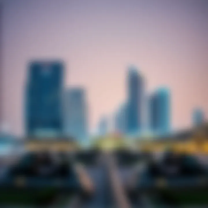 Illustration of the strategic location of the Aldar Project in Dubai