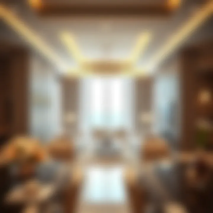 Interior design of a luxurious apartment in Amber Tower