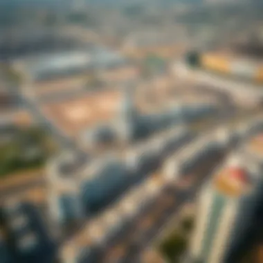 Real Estate Development: Growth in Dubai An aerial shot of a bustling real estate development site in Dubai