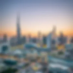 A panoramic view of Dubai's skyline showcasing modern architecture