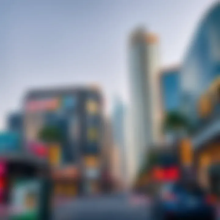 Commercial Opportunities in Dubai Vibrant commercial district in Dubai filled with business opportunities