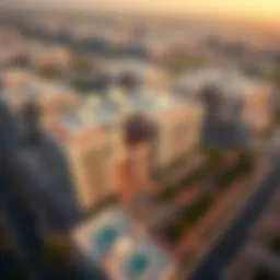 Aerial view of Aster Al Quoz showcasing modern architecture