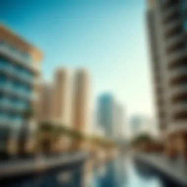 Architectural Brilliance of Binghatti Riverside Stunning view of Binghatti Riverside architecture showcasing modern design