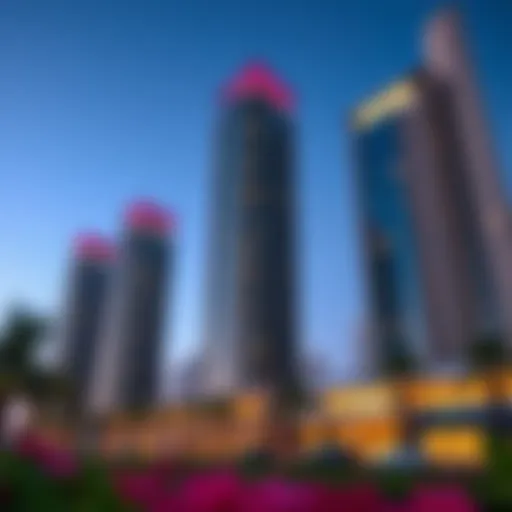 A stunning view of Bloom Towers showcasing its architectural design