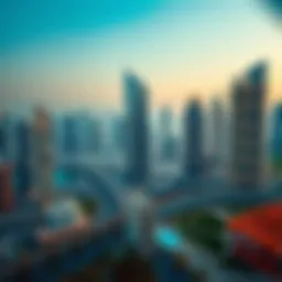 A panoramic view of Business Bay showcasing modern skyscrapers