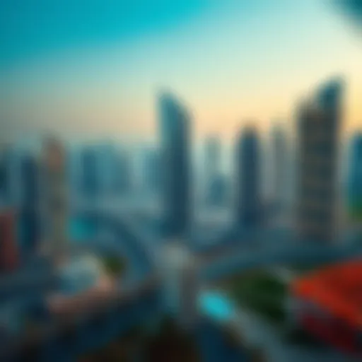 A panoramic view of Business Bay showcasing modern skyscrapers