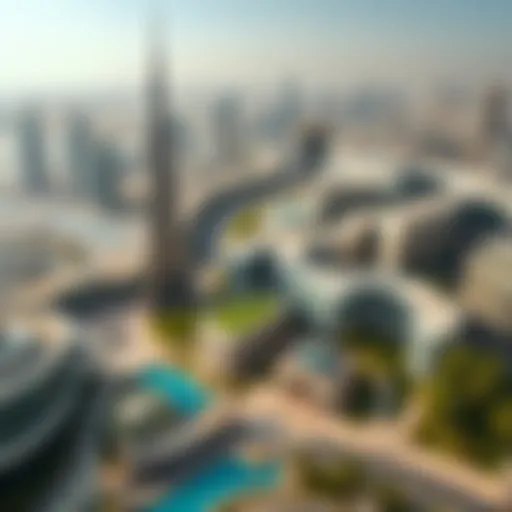 Aerial view of Dubai showcasing Al Azizi's architectural contributions