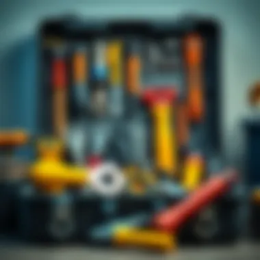 Essential Tools for Home Maintenance An organized toolkit with various home maintenance tools.