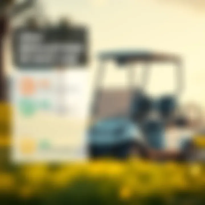 Detailed infographic showing golf car regulations in Dubai