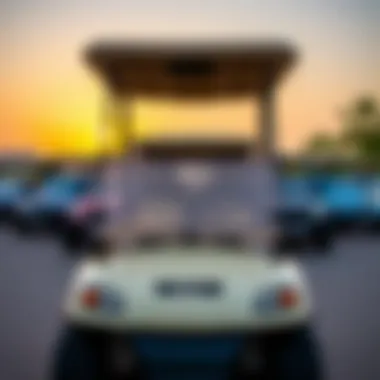 Collage of popular golf car models available in Dubai market
