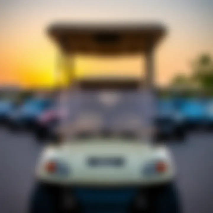 Collage of popular golf car models available in Dubai market