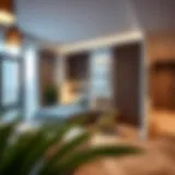 Stylish studio apartment interior in Dubai