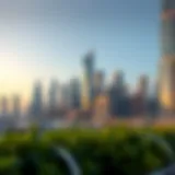 Architectural representation of Dubai skyline