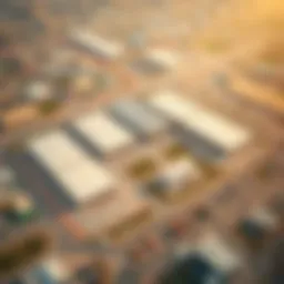 Aerial view of Umm Ramool showcasing its strategic location within Dubai