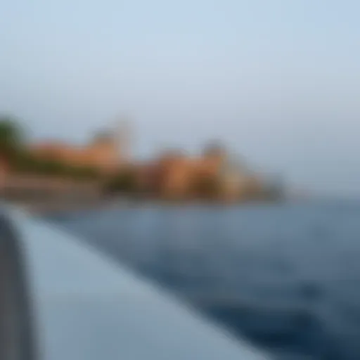 A stunning view of the waterfront along Corniche Al Hiraa showcasing its architectural beauty.