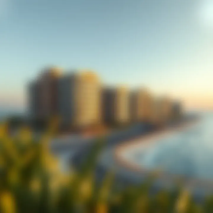 Luxurious real estate developments adjacent to Corniche Road