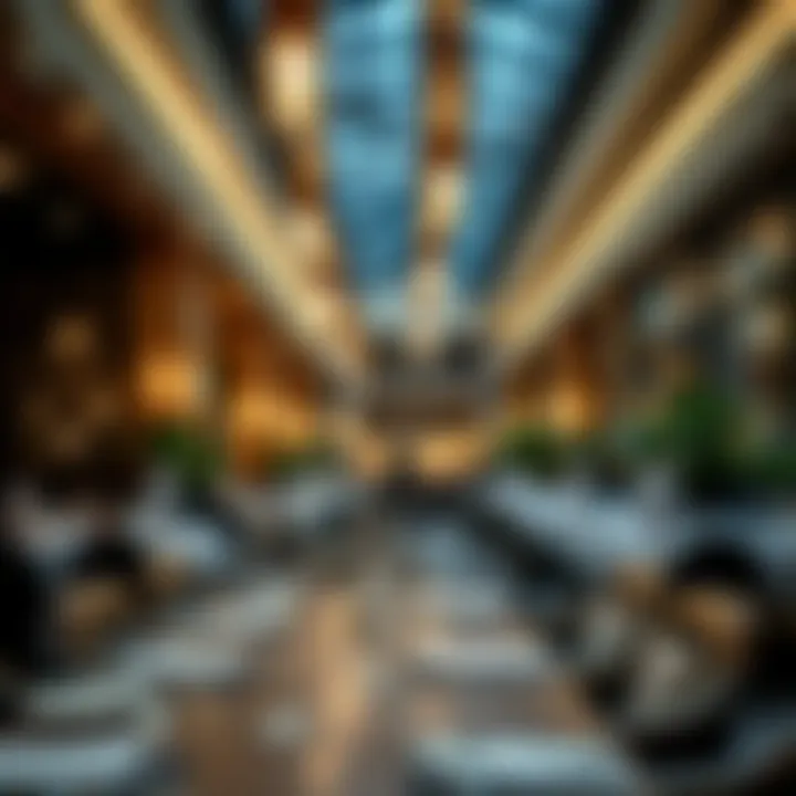 Upscale restaurant ambiance