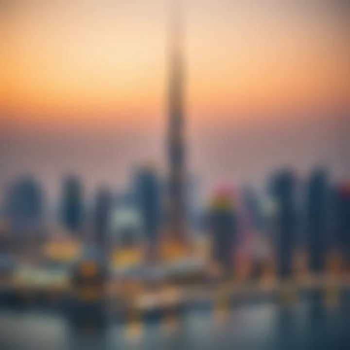 Dana Tower's location within the Dubai skyline