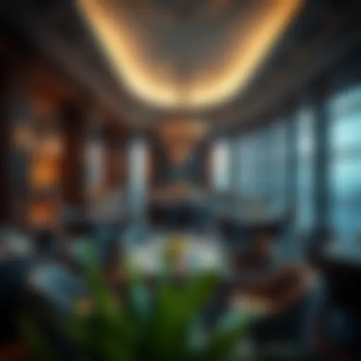 A panoramic view of Nation Towers showcasing the diverse dining options