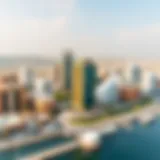 Aerial view of the Dubai Creek development showcasing modern architecture