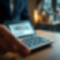 Visual representation of a home loan calculator in action