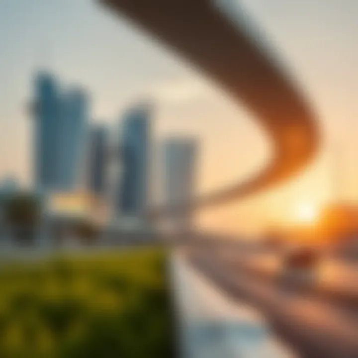 A modern infrastructure project symbolizing Dubai's advancement