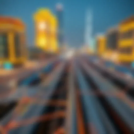 Dubai Metro network map showcasing recent expansions