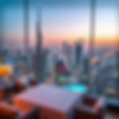 Breathtaking view of Dubai skyline from the residence