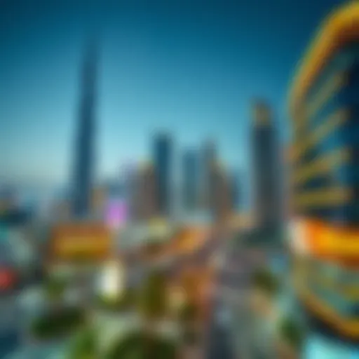 Panoramic view of Dubai City Centre showcasing its architectural splendour