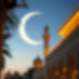 Crescent moon symbolizing the start of Ramadan