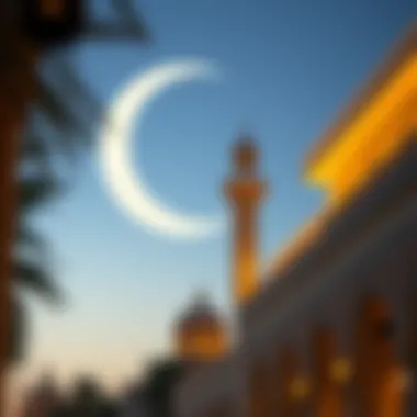 Crescent Moon Symbolism in Ramadan Crescent moon symbolizing the start of Ramadan
