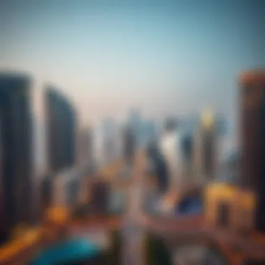 Luxury Skyline of Dubai A breathtaking view of Dubai skyline showcasing luxury properties
