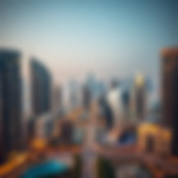 Luxury Skyline of Dubai A breathtaking view of Dubai skyline showcasing luxury properties